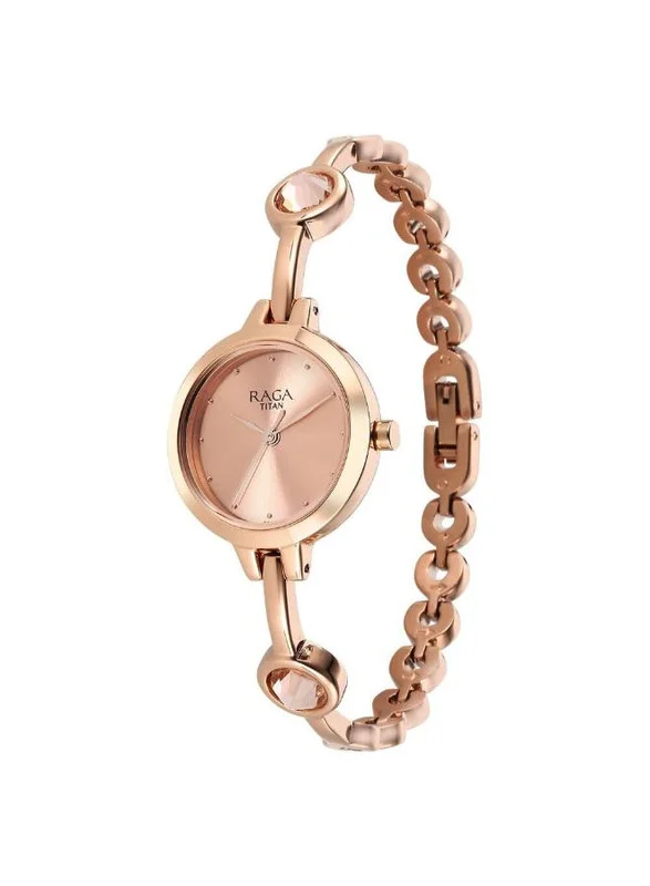 TITAN Titan Raga Viva Quartz Analog Rose Gold Dial Rose Gold Metal Strap Watch for Women - NT2576WM02